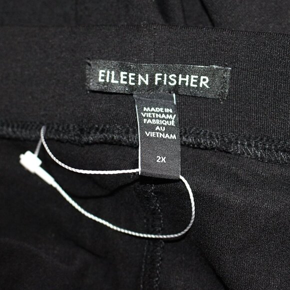Eileen Fisher NWOT -  Slouchy Ankle Pants in Fine Tencel Jersey, Black, 2X Plus - Picture 3 of 12